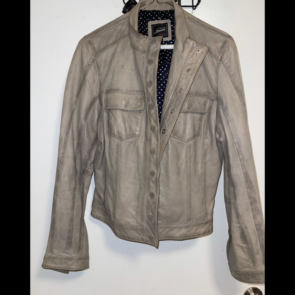 Kinder Aggugini Leather Lamn Jacket